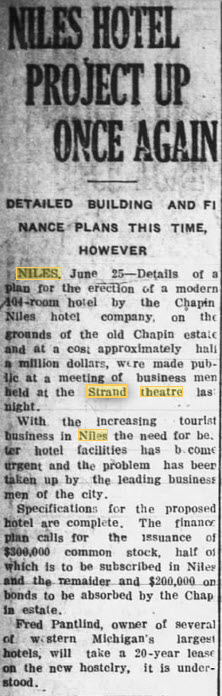 Strand Theatre - 25 Jun 1921 Mention Of Strand For Meeting Use